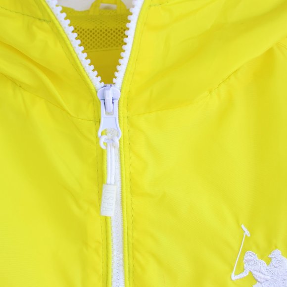 NWOT U.S. Polo Assn. Hooded Yellow Rain Jacket - Picture 6 of 10